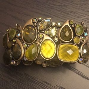 Lia Sophia abalone pearl & cut crystal bracelet.